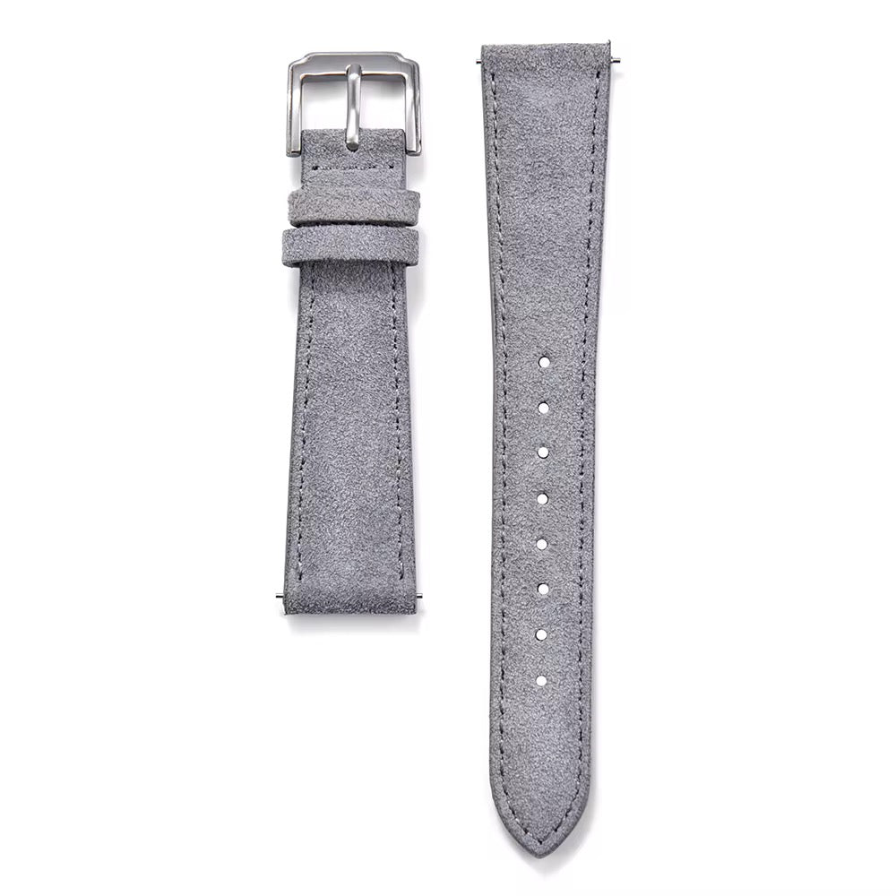Bracelet en daim gris argenté