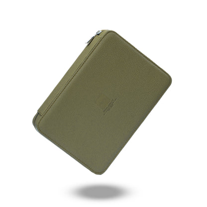 Caja para relojes en color verde oliva y naranja atardecer (8 relojes)